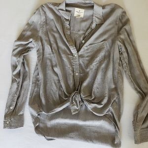 NWOT American Eagle Striped Button Down
